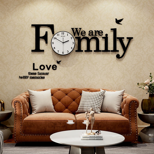 "We Are Family" Acrylic Wall Clock | Bedroom | Living Room